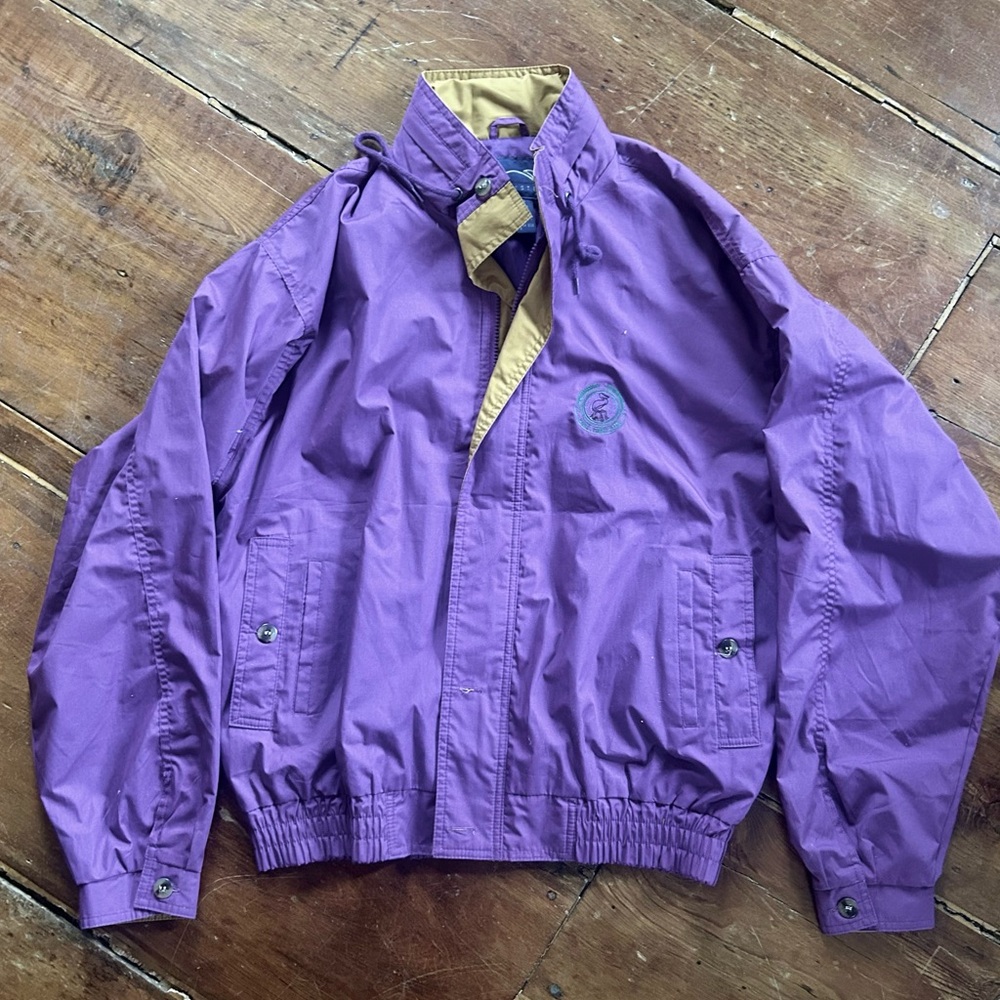 Vintage 1990’s Duckster USA Made purple  Outerwear Windbreaker Light Jacket L